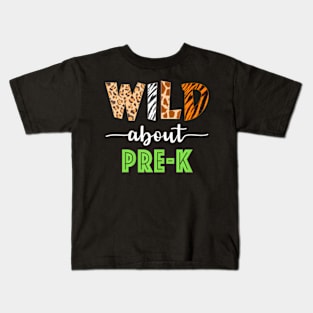 Wild About Pre K Teacher Student Pre K Zoo Kids T-Shirt